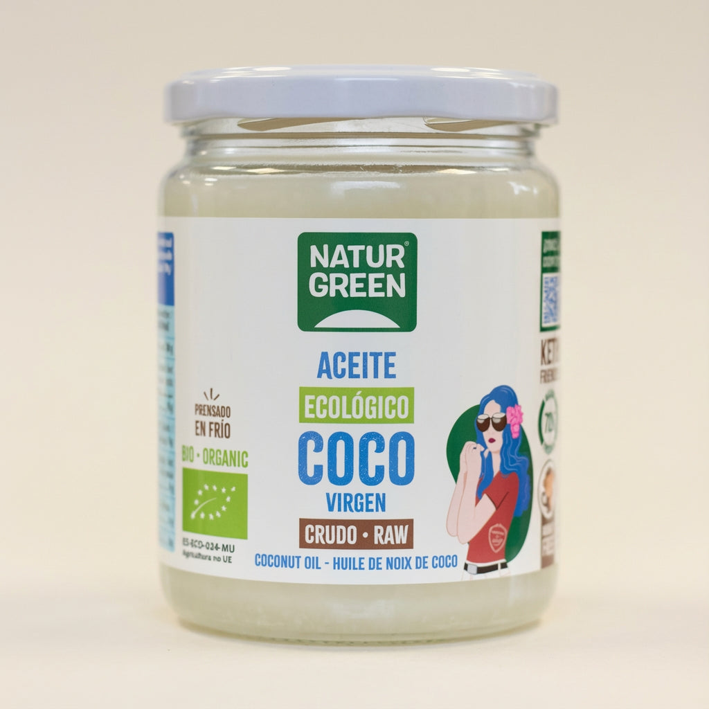 Aceite de Coco Virgen Extra Naturgreen – 400 g (vidrio) - Detail - NaturGreen